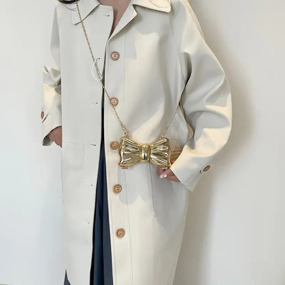 Acrylic Bow Cross Body Clutch Bag