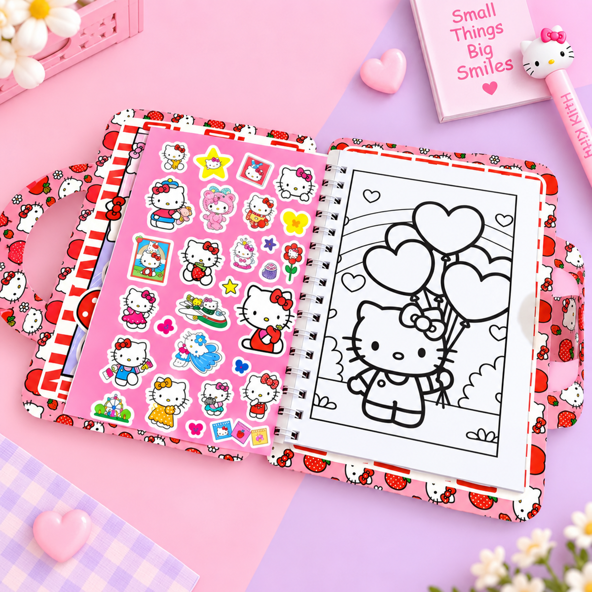 Hello Kitty Sticker and Colouring Book
