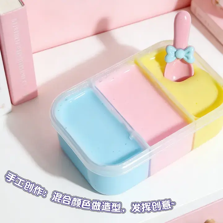 Hello Kitty Three Color Compartments Slime With Spoon