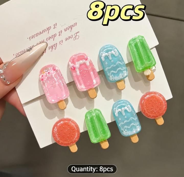 Ice Cream Hair Pins | Pack Of 8