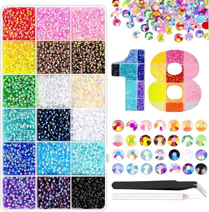 Bedazzling Rhinestones Kit With Glue and Tweezer