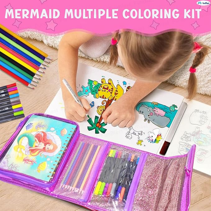 Kuromi &amp; Mermaid 78 Pcs Art Colour Set | Briefcase Bag
