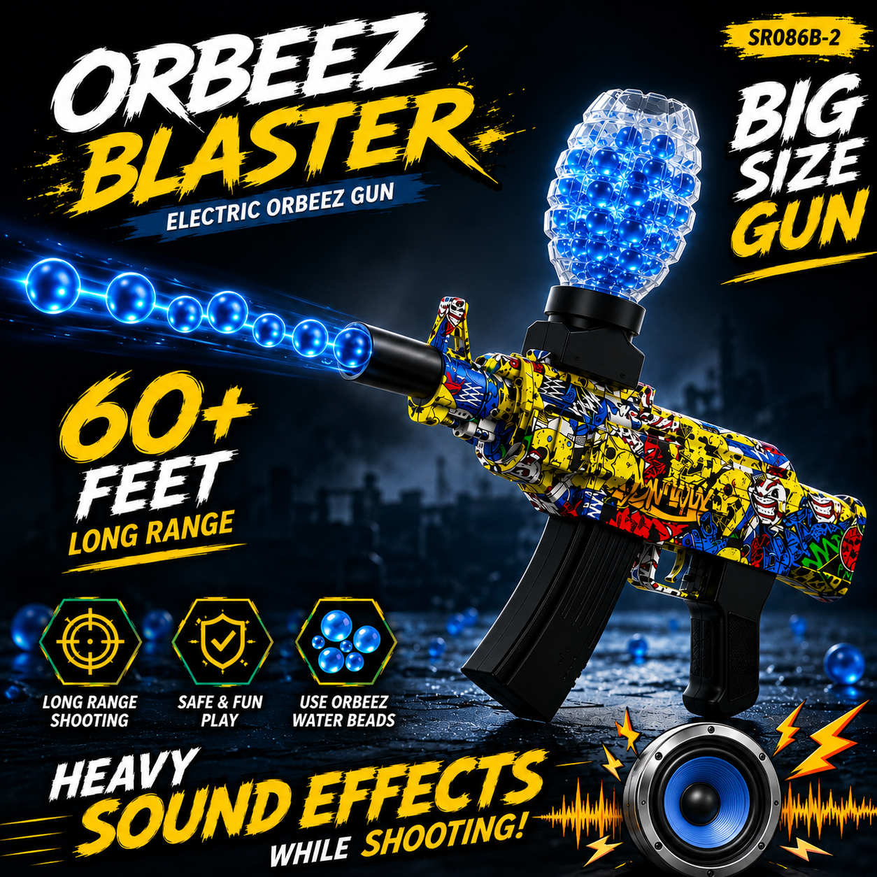 Orbeez Blaster Shooting Gun With Heavy Sound Effects