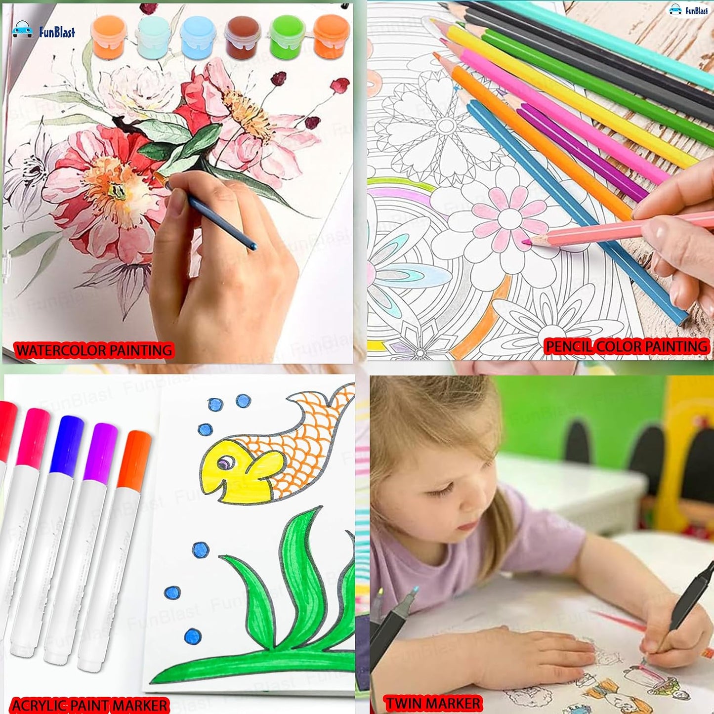Spaceship 78 Pcs Art Colour Set | Briefcase Bag