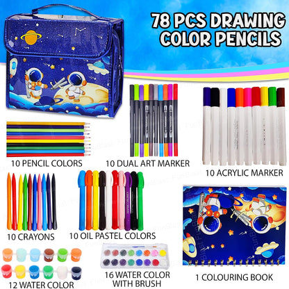 Spaceship 78 Pcs Art Colour Set | Briefcase Bag