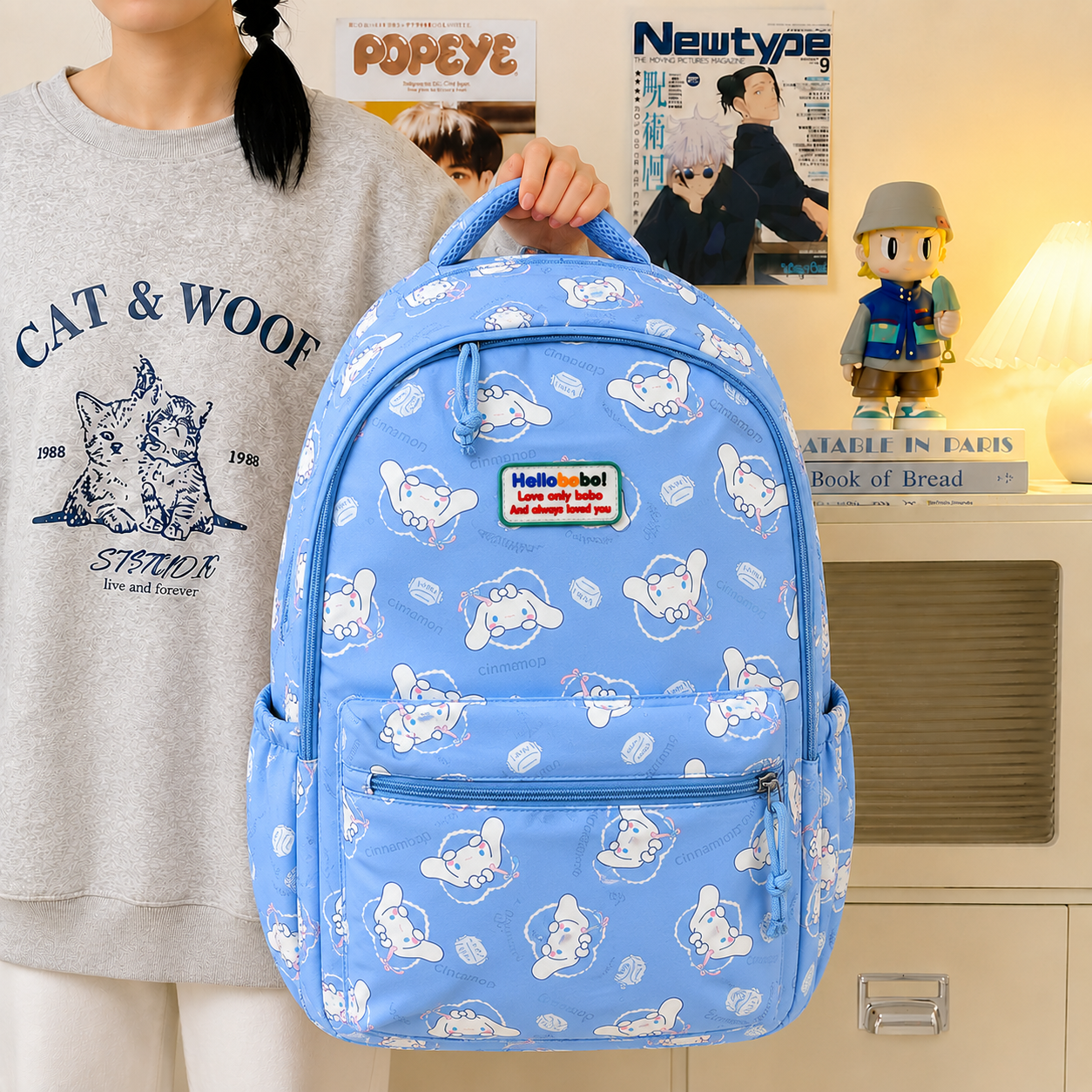 Shein Cinnamoroll School Bag | 17 Inches