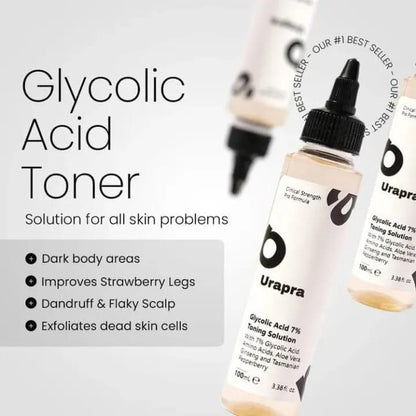 Urapra Glycolic Acid Toner For Dark Knees, Elbows, Acne Marks