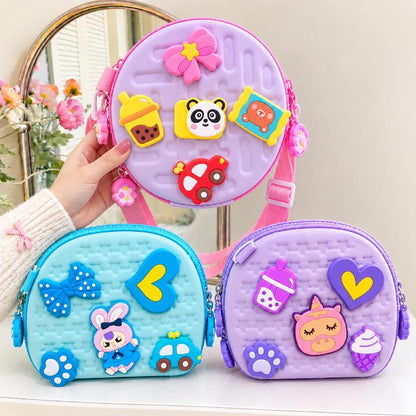 Kids 3D Charms Kawaii Sling Cross Body Bag