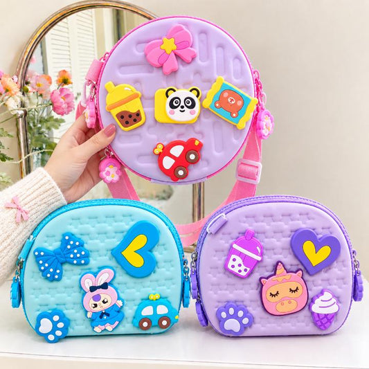 Kids 3D Charms Kawaii Sling Cross Body Bag