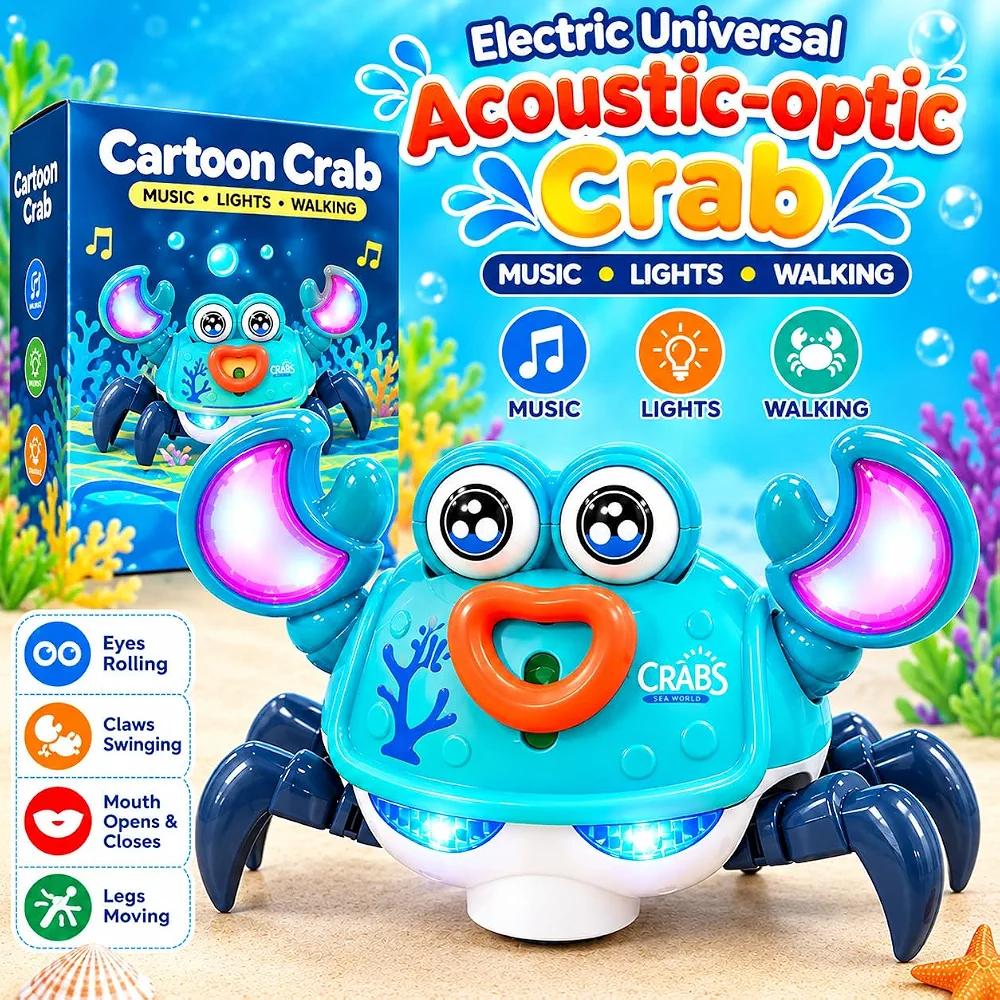Musical Walking Crab | With Moving Eyes and Mouth