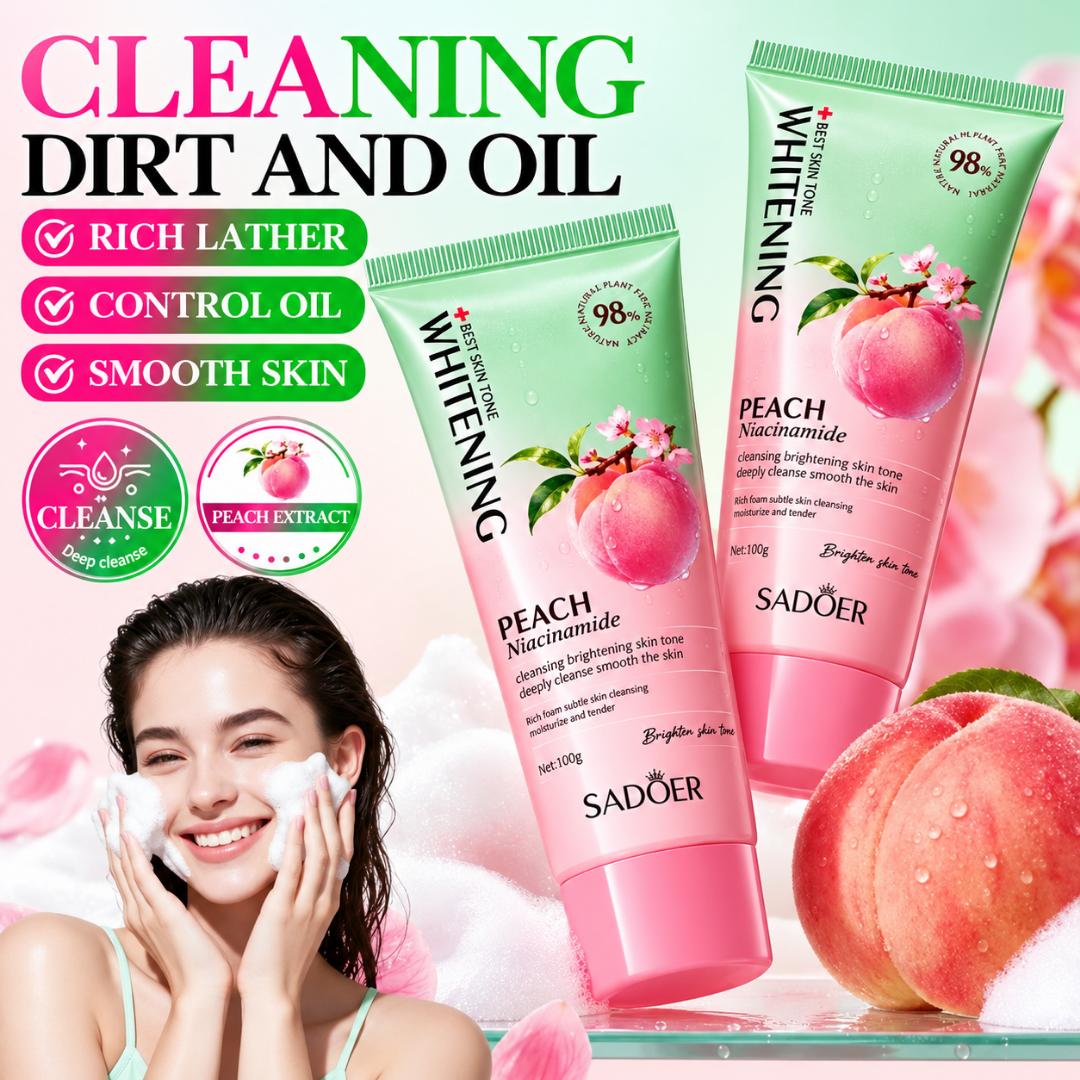Peach Niacinamide Whitening & Hydrating Best Facewash Cleanser