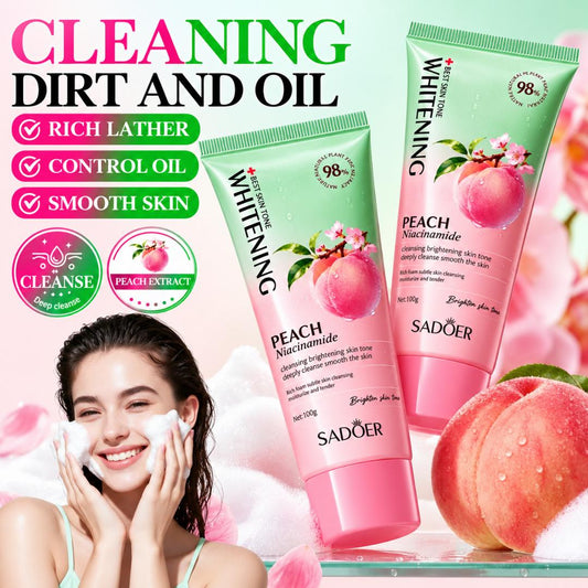 Peach Niacinamide Whitening & Hydrating Best Facewash Cleanser