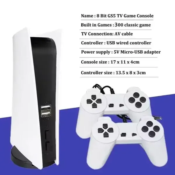 GS5 Game Station 5 With 2 Player Remotes | 200 Games