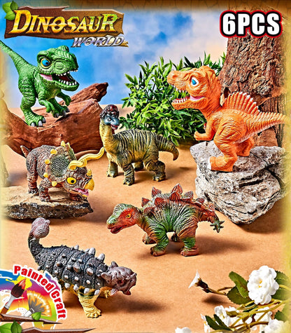 Cute Dinosaurs Figures Pack With Real Eyes