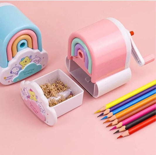 Sanrio Rainbow Mechanical Sharpener | With Trash Drawer