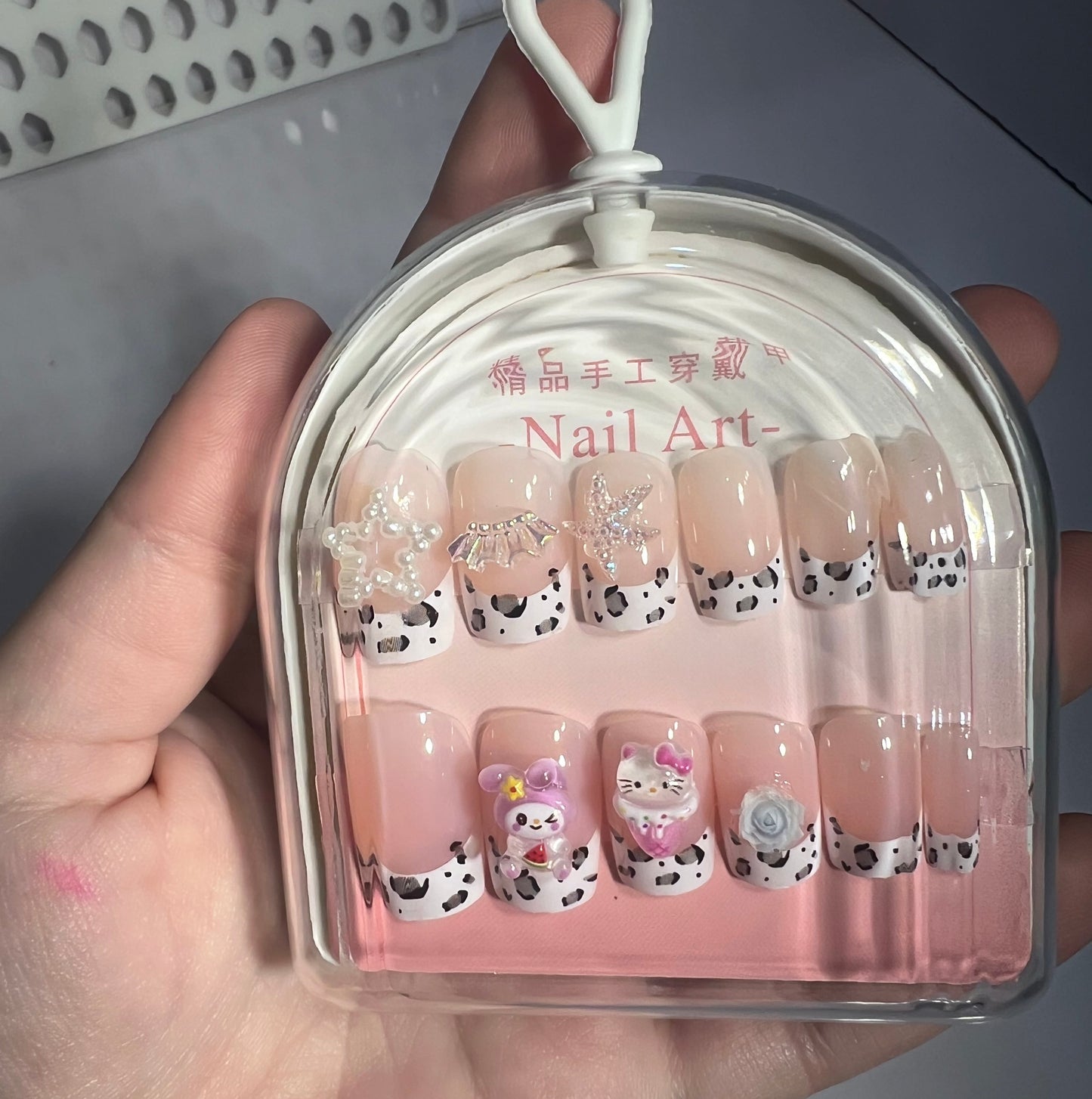 Cheetah Print Sanrio Nails Pack | 3d Charms