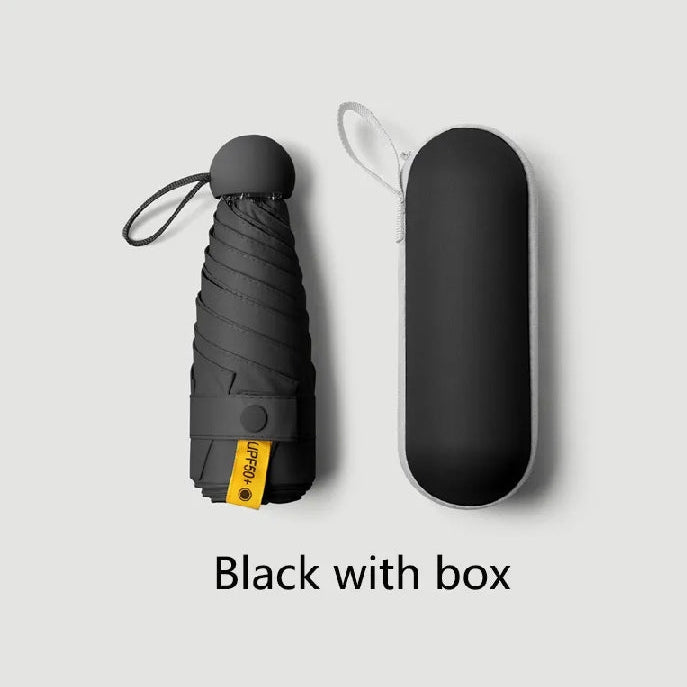 Portable Capsule Travel Umbrella – UV Protection & Waterproof