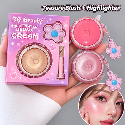 Korean 2 in 1 Cream Lip Cheek Blush and Highlighter For Korean glass Skin