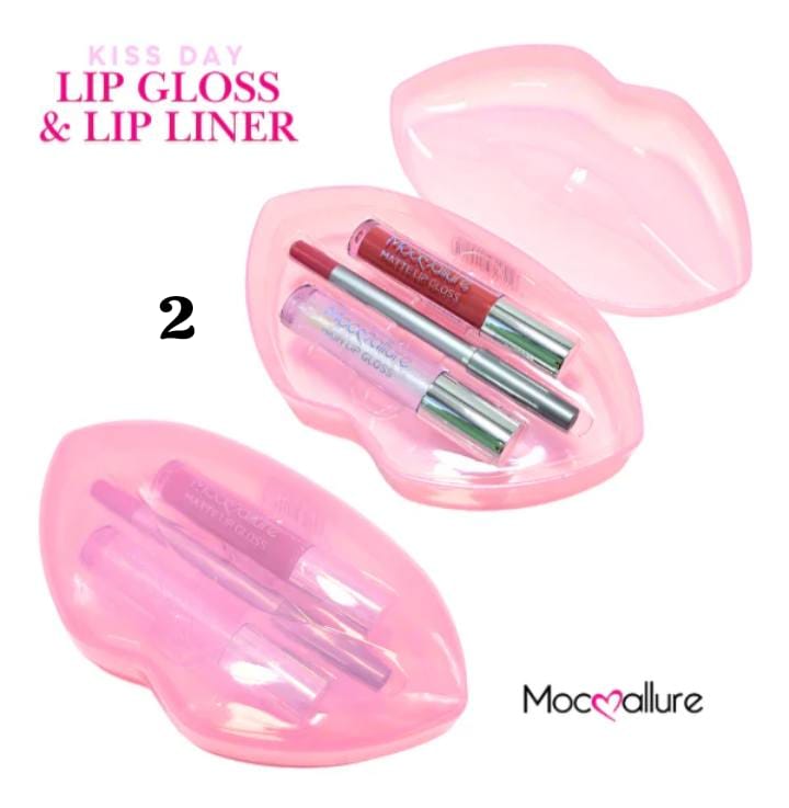 Mocallure Lip Glosses & Lip Liner Lips Set