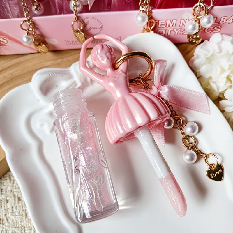 Pinteresty Ballerina Keychain Lip Gloss