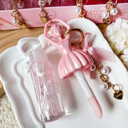 Pinteresty Ballerina Keychain Lip Gloss