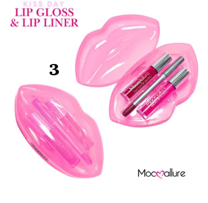 Mocallure Lip Glosses & Lip Liner Lips Set