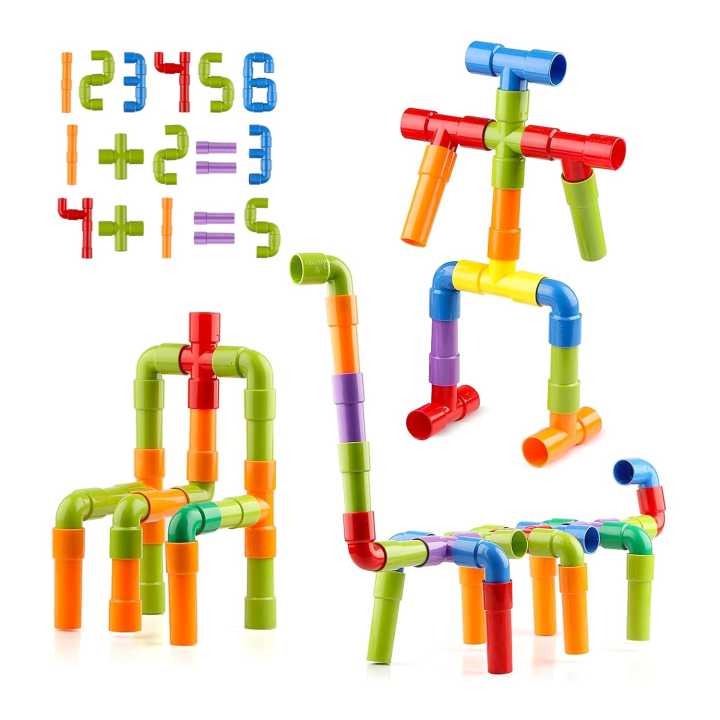 Kids Pipe Blocks | 42 Pcs | Stem Learning | Endless Shapes
