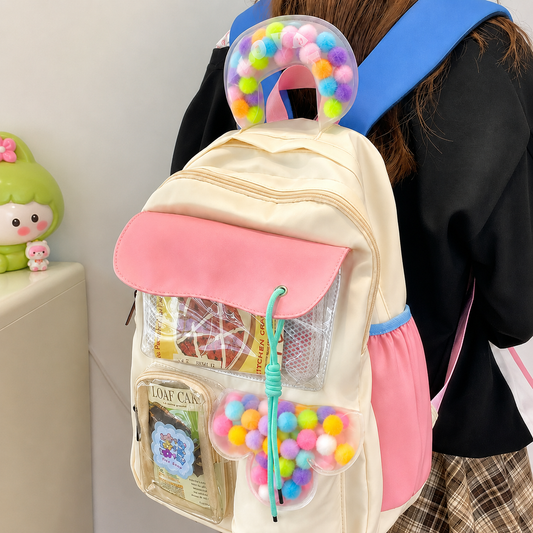 Candy Pop Backpack | Korean Aesthetic College & Montessori Bag Pack