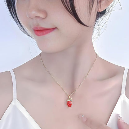 Strawberry Stainless Steel Necklace