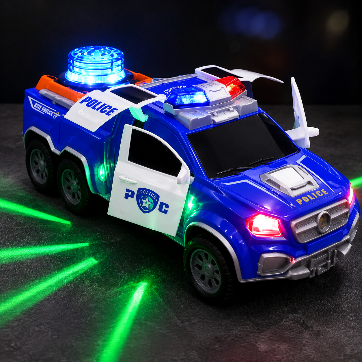360 degree Rotation Police Car Dala With Lights and Music