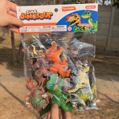 Cute Dinosaurs Figures Pack With Real Eyes