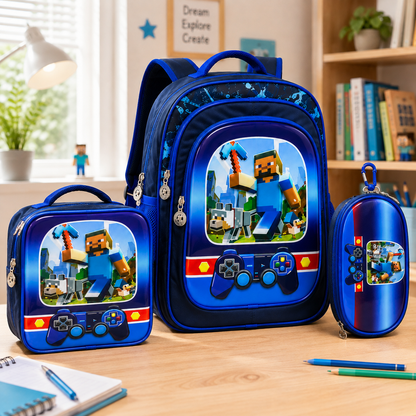Minecraft 3-Piece School Bag Set