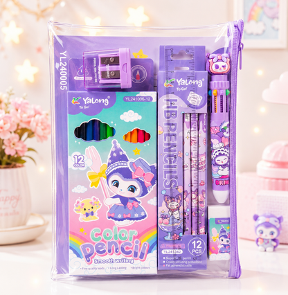 Kuromi Inspired Stationery Set