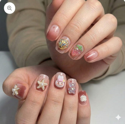 Two Tone Nails With Acrylic Box