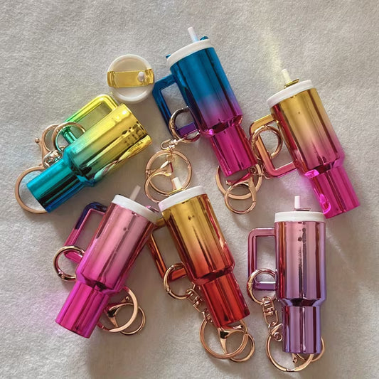 Viral Holographic Tumbler Keychain
