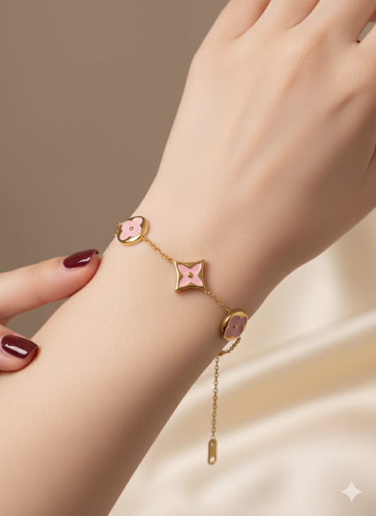 LV Pink Bracelet Stainless Steel