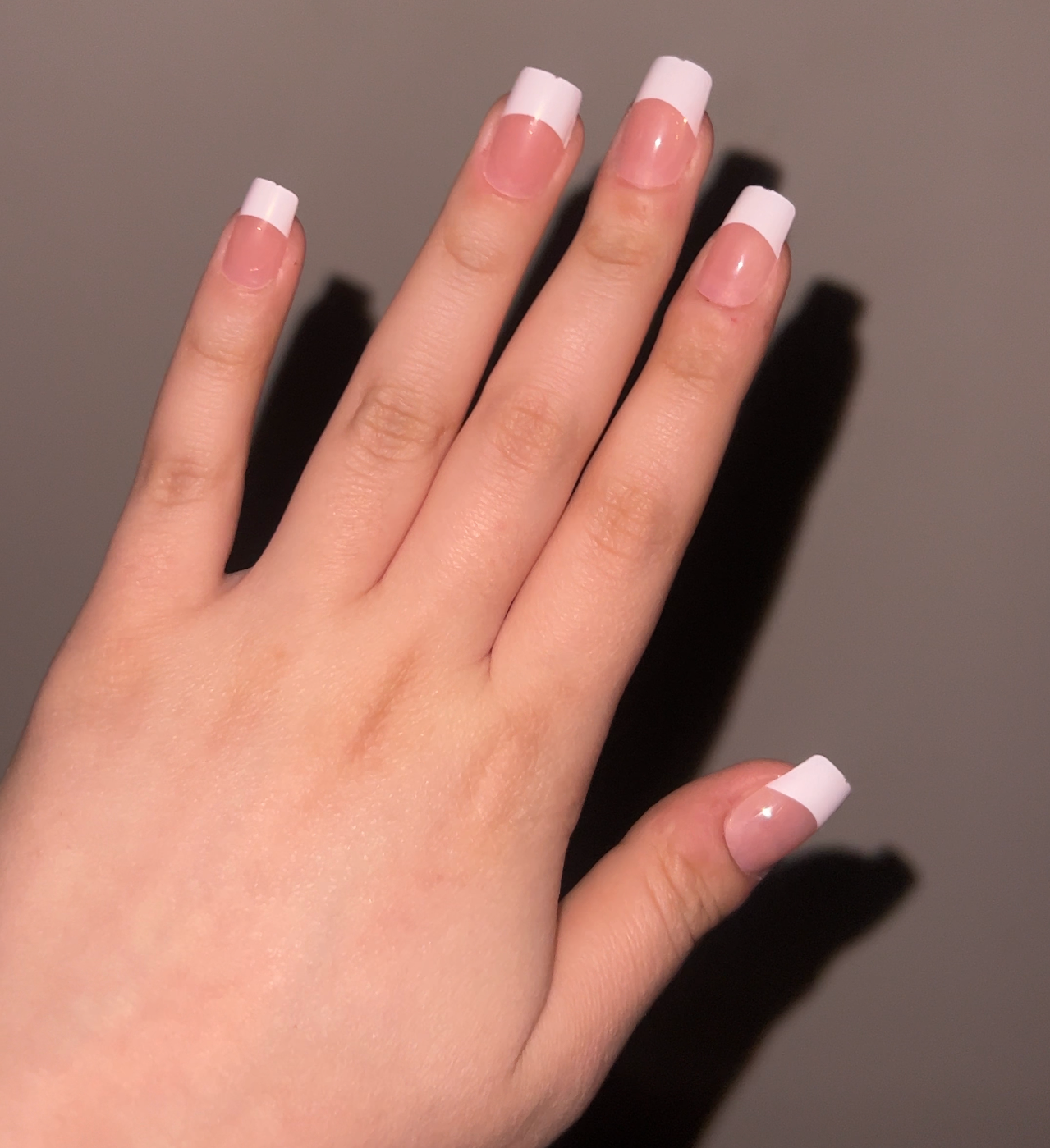Natural Looking Press On French Nails