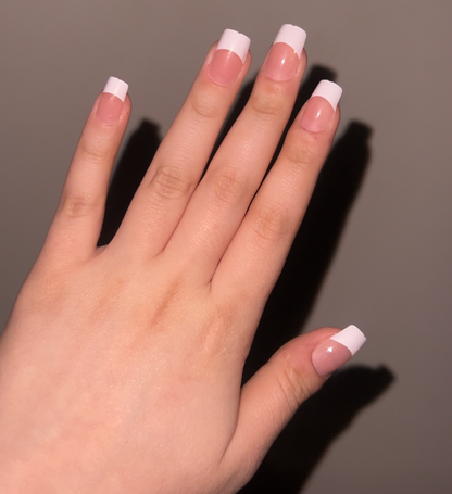 Natural Looking Press On French Nails