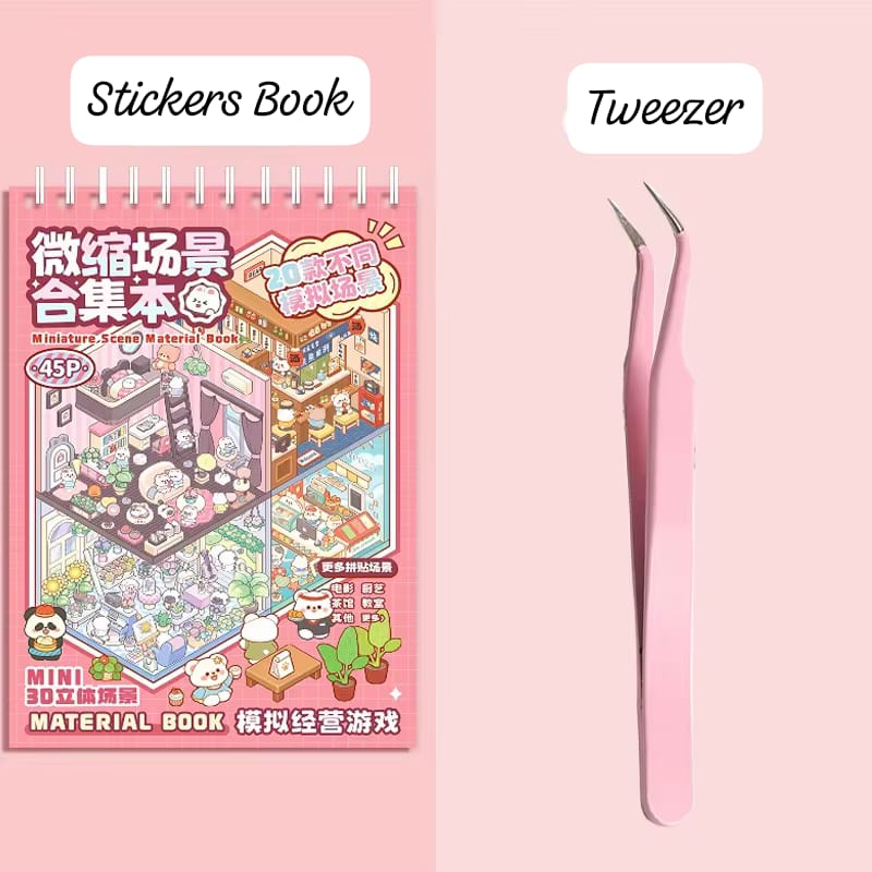 5D Scene Material Book With Tweezer
