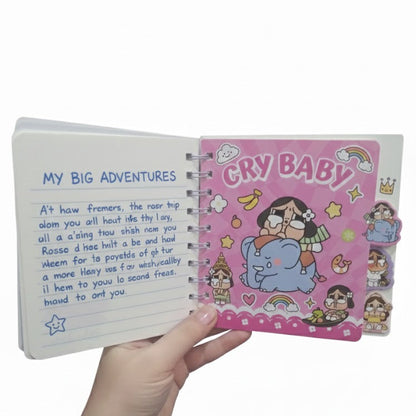 Cry Baby Notepad | Diary With Book Marks and Partitions