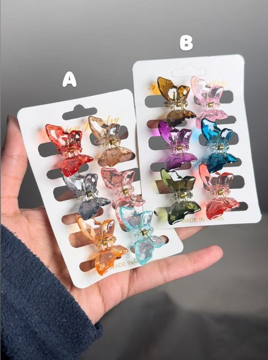 Holographic Butterfly Hair Catchers Pack Of Six