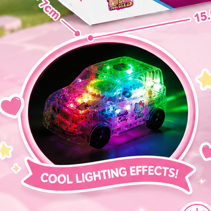 Sanrio Hello Kitty Concept Gear Transparent Car With Lights and Music
