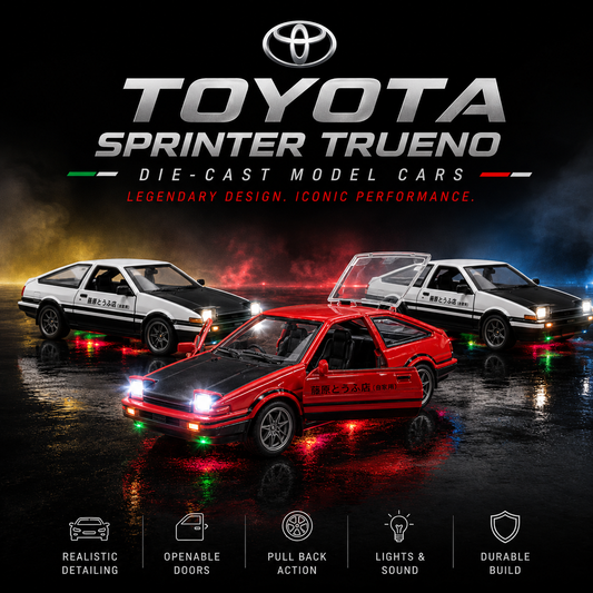 Mini Toyota Sprinter Trueno Alloy Model Car With Lights and Sound