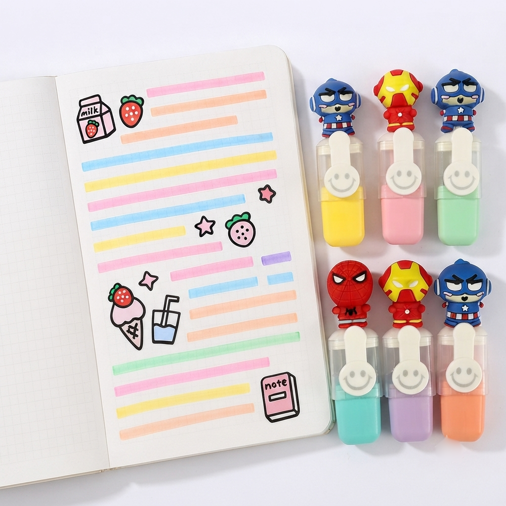 Superheroes Highlighter Pack Of 6