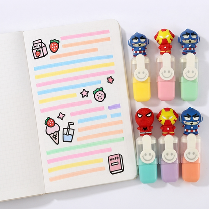 Superheroes Highlighter Pack Of 6