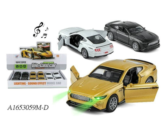 Die-Cast Ford Mustang Car with Movable Doors – 1:36 Scale