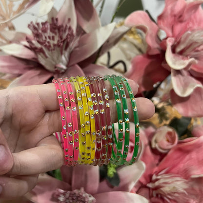 Magic Color Changing Kashmiri Rain Drop Multi Bangles Set