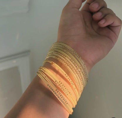 Crystal Glow Viral Rain Drop Bangles