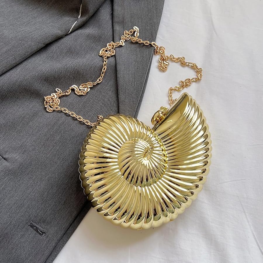 Conch Seashell Cross Body Clutch Bag