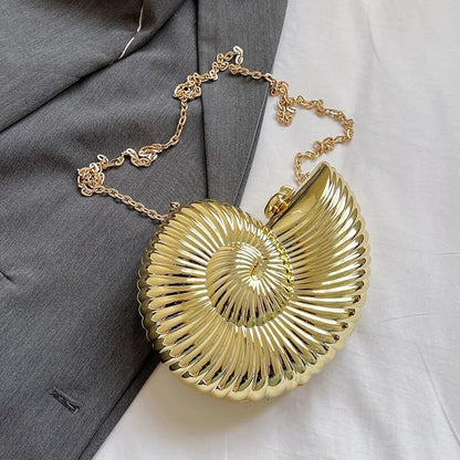 Conch Seashell Cross Body Clutch Bag